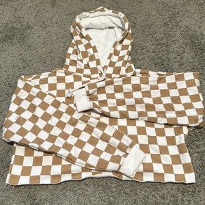 Cropped Checkerd Long Sleeve